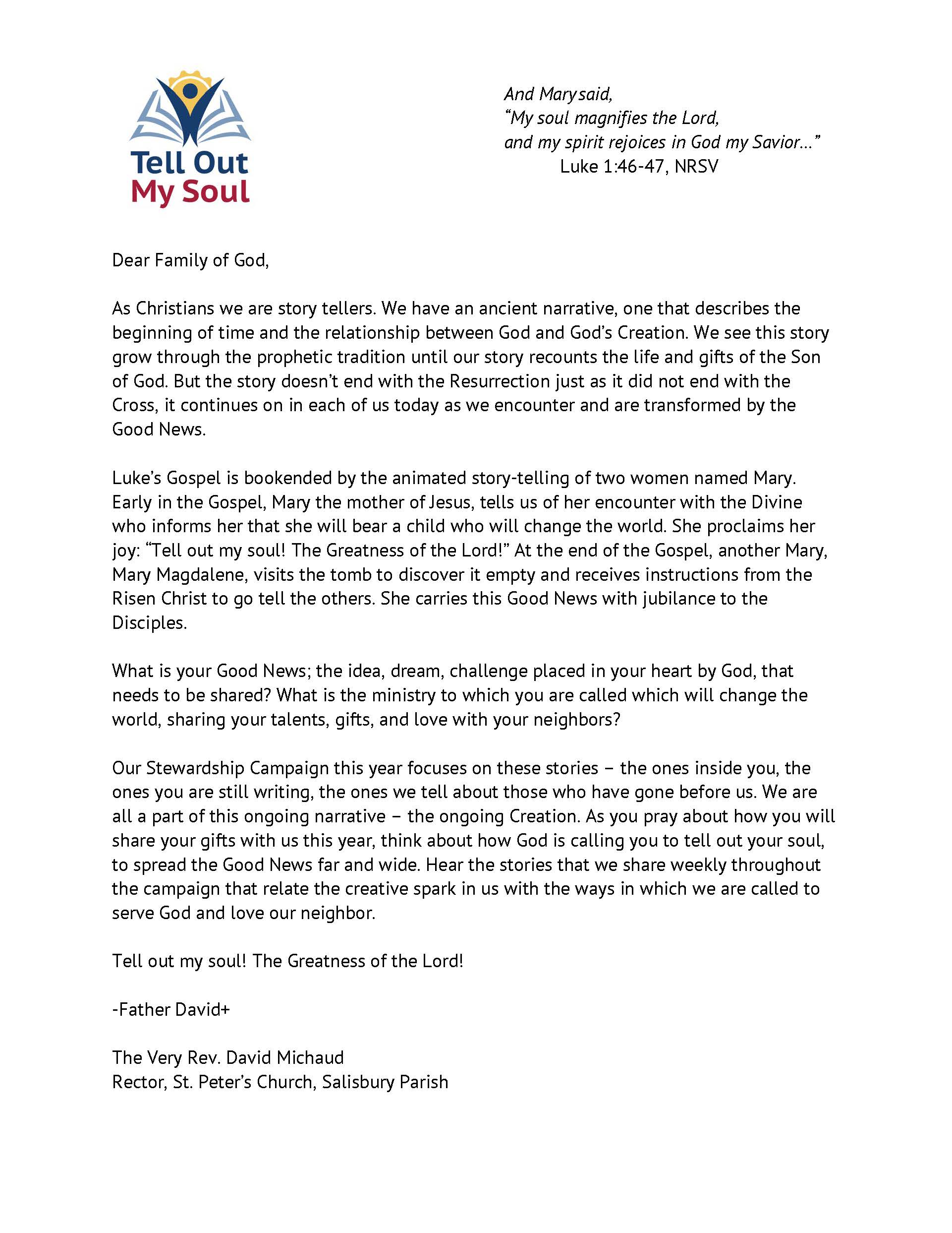 2025 Letter from Clergy 2025 Letter from Clergy