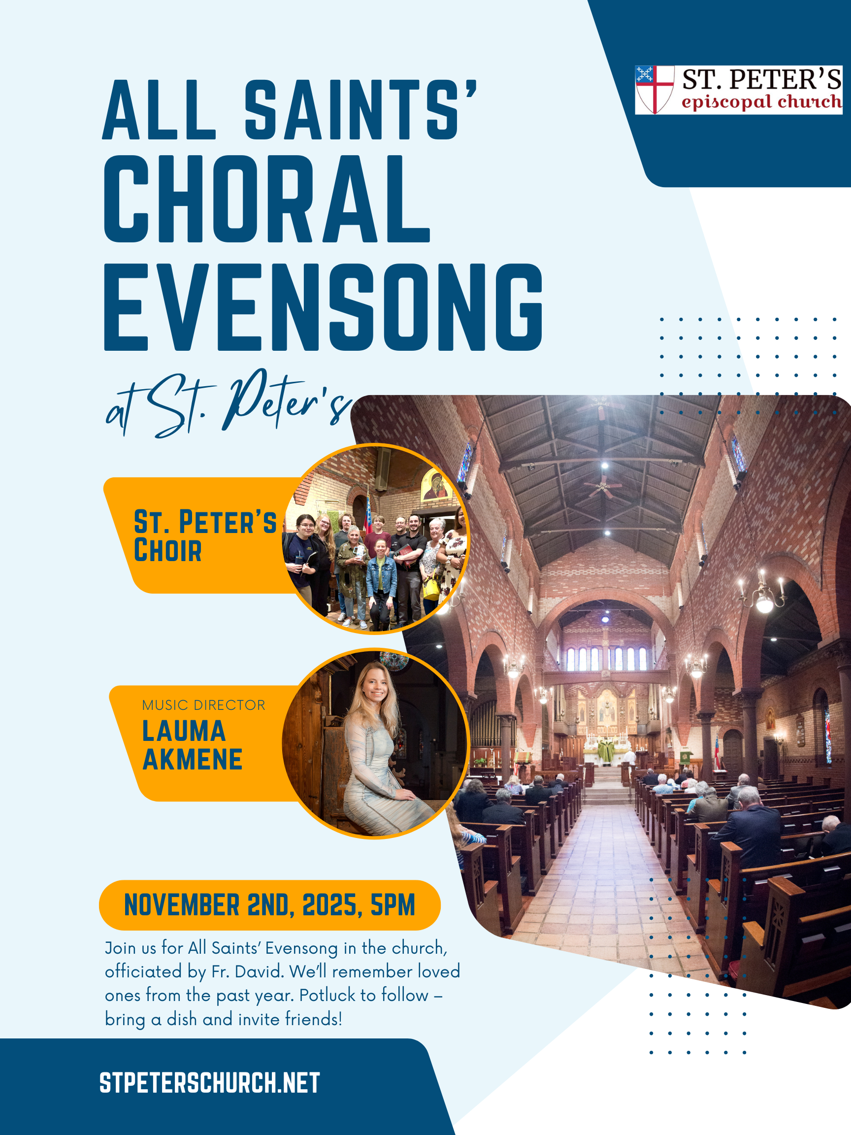 Blue and Orange Church Conference Poster Blue and Orange Church Conference Poster